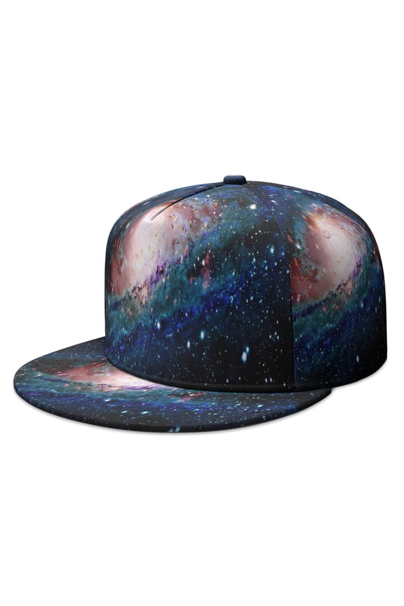 Breathable Space Hat – Astronaut & Rocket Flat Visor Snapback, Colorful Hip Hop Style Cap for Teens, Outdoor Activities
