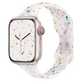 thumbnail image 1 of Breathable Sport Band Compatible with Apple Watch Band 38/40/41/42mm(S10) for Women Men, Soft Wristband Recycled Plastic Soft Silicone Strap for iWatch Series 10 9 8 7 6 5 4 3 2 1 Ultra SE, Jellywhite, 1 of 6