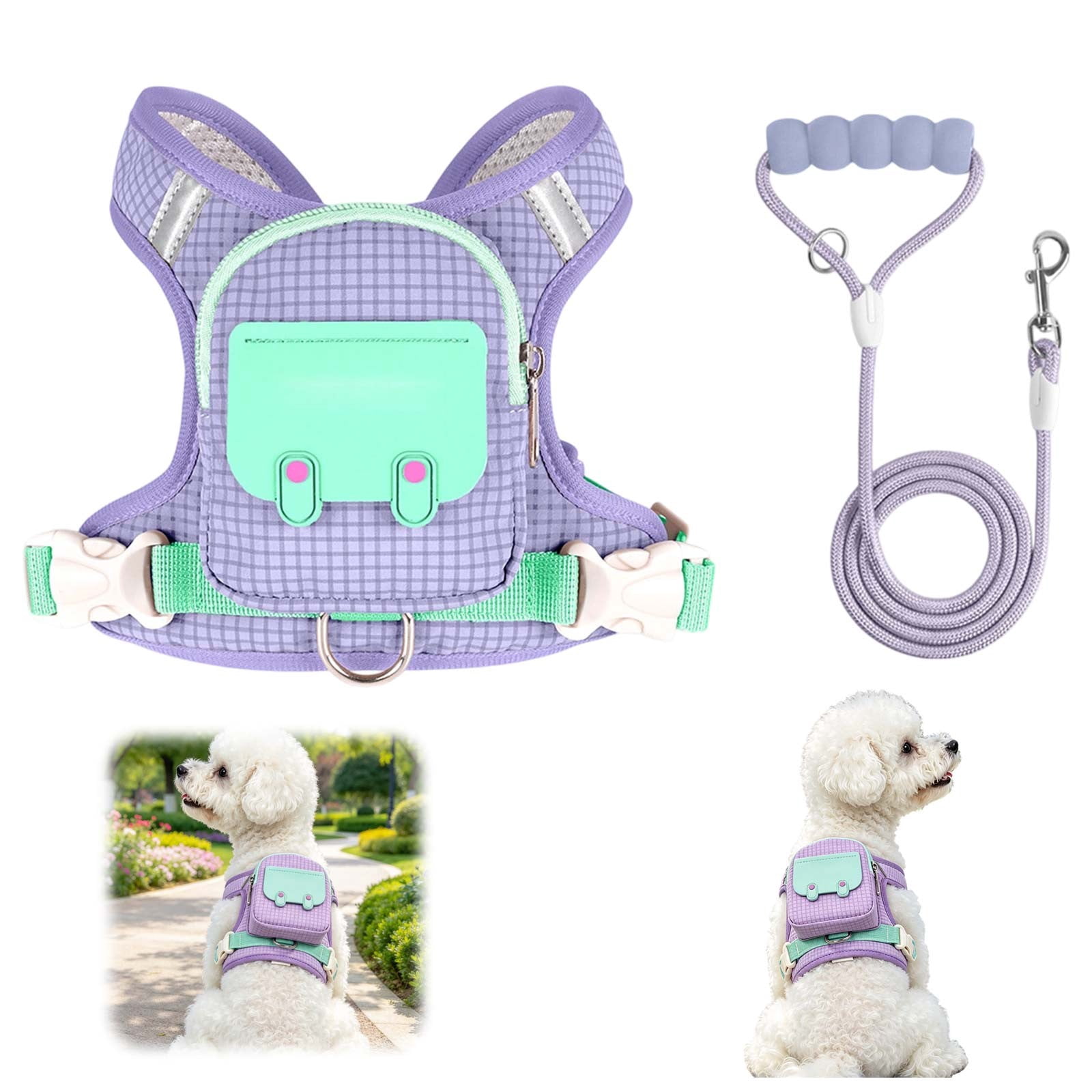 Breathable Sport Dog Harness, Reflective Adjustable Pet Vest with ...