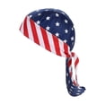 thumbnail image 1 of Breathable Sports Beanie Hat for Women Men Breathable Star Spangled Pirate Hat with Inner Lining and Printed Headcap Lightweight Lined Cap for Outdoor Cycling Running, 1 of 2