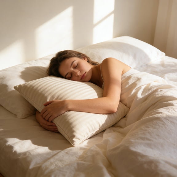 Breathable Striped Cottons Linen Pillow Insert with High Density 3D Hollow Fiber Filling, Removable Washable Cover for Sofa Bed Cushion Core, Long-lasting Shape Retention Back Support Home Decor