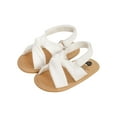 thumbnail image 1 of Breathable Summer Baby Girls Sandals, Solid Color Soft Sole Shoes, 1 of 9