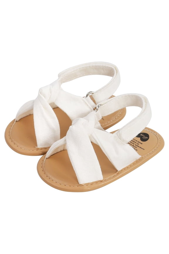 Breathable Summer Baby Girls Sandals, Solid Color Soft Sole Shoes