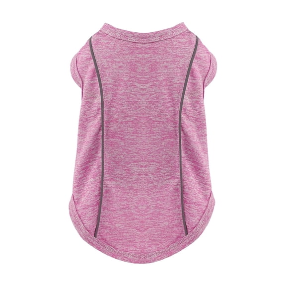 Breathable Summer Pet Top, Cooling Dog Vest, Dog Clothes for Small Dogs, Frenchie Dog Clothes, Pink Sleeveless Quick Dry Summer Outfit with Glow Night Stripes for Teddy,