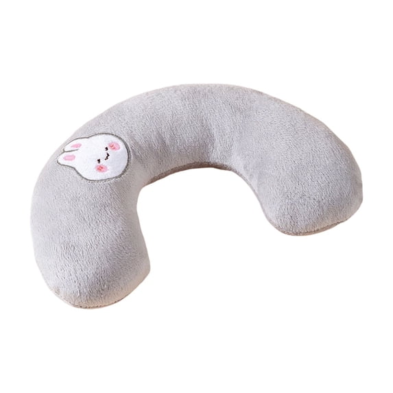 Breathable Summer Pet U-Shaped Neck Pillow, Cartoon Embroidered Cat Dog Neck Support Sleeping Cushion, Soft Pet Headrest Pillow for Small Medium Dogs Cats Indoor Use(L,D)