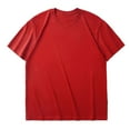 thumbnail image 1 of Breathable Summer Short Sleeve Tops for Men 2025 Solid Casual Loose Pullover Shirts Exercise Sport Workout Base Tees, 1 of 4