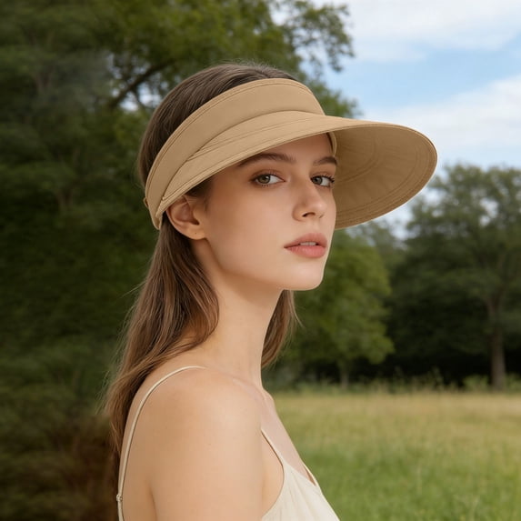 Breathable Summer Sun Hat for Outdoor Sun Wide Brim Visor Cap Suitable for Beach Travel Cycling Casual Fashion