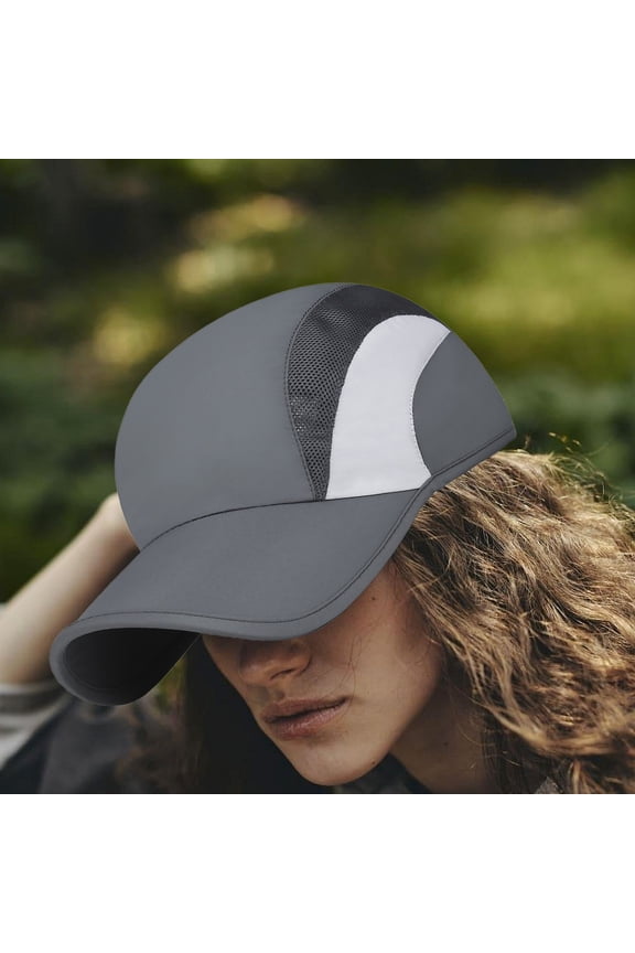 Breathable Sun Hat, Adjustable Baseball Cap, Unisex Outdoor Sports Visor, Polyester Mesh, Sweatband, for Walking Travel, 1-Piece