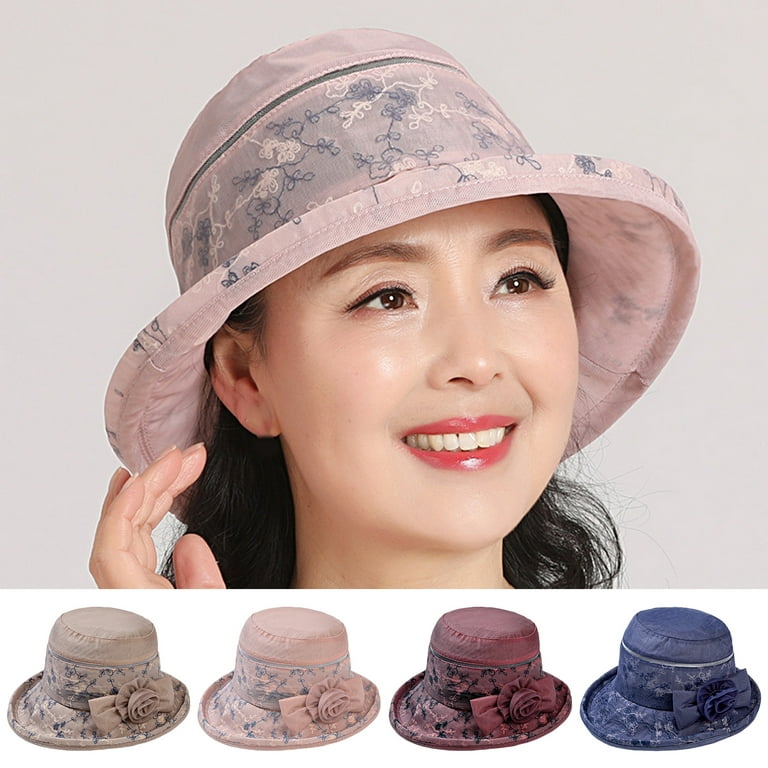 Breathable Sun Hat Sun Protection Wearable 3D Floral Design Women Hat for  Summer