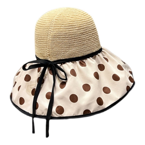 Breathable Sun Hat Wide Brim Straw Anti-pilling Fine Stitching Women Cap Fashion Accessory