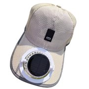 Breathable Sun Hat With Detachable Cooling Fan 600mAh Solar USB Powered Adjustable Ventilation Hat Safety Fan Guard
