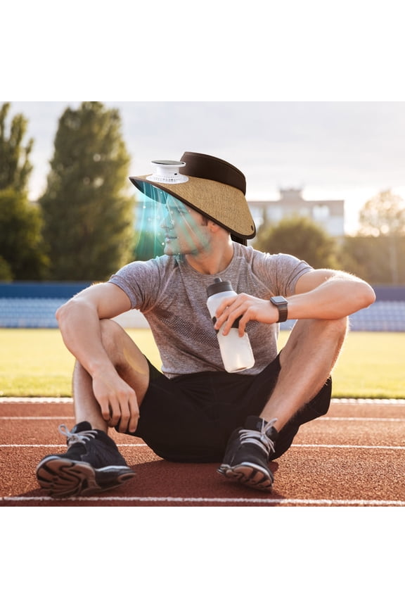 Breathable Sun Visors with Fan Outdoor Must Have Item Hat Sun Hat for Camping Hiking Sun Visors