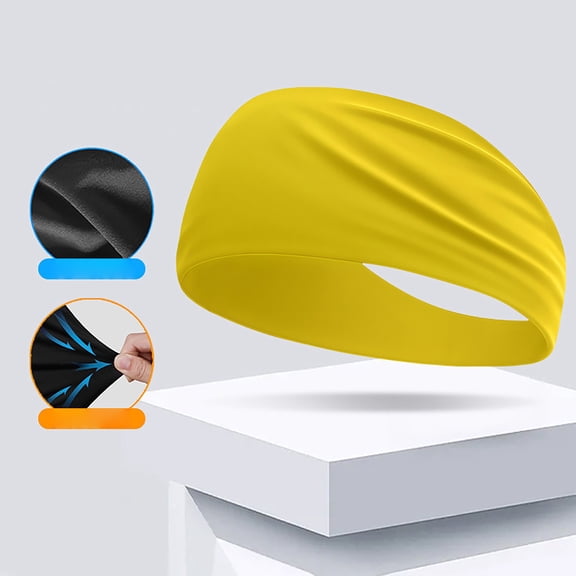 Breathable Sweat Wicking Ice Silk Headband Lightweight Sports Gear for Exercise Daily Wear