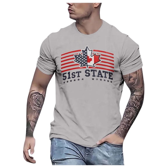 Breathable T-Shirts For Men Short Sleeve Crewneck Letter Print Summer Casual Loose Fit Undershirts