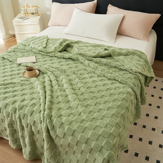Breathable Thermal Blanket 59x39 Inch, Soft Machine Washable Bed Blanket for All Season, Lightweight Throw for Couch Bed
