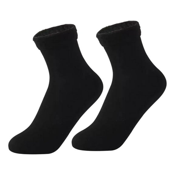 Breathable Thermal Socks Winter Weather Cozy Sock Soft Boots Socks for Adults Black