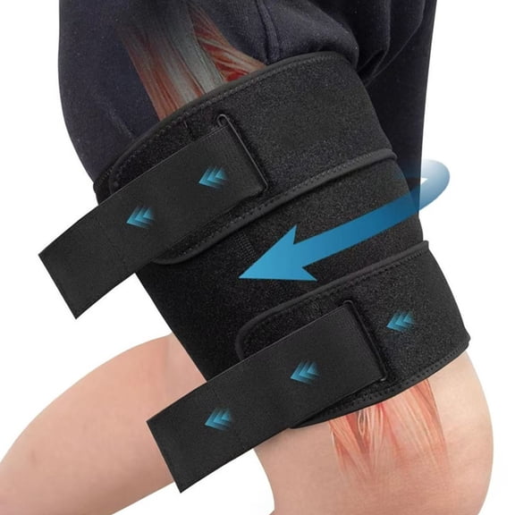 Breathable Thigh Sleeve Adjustable Compression for Sports Recovery Gym Workouts & Fitness Exercise