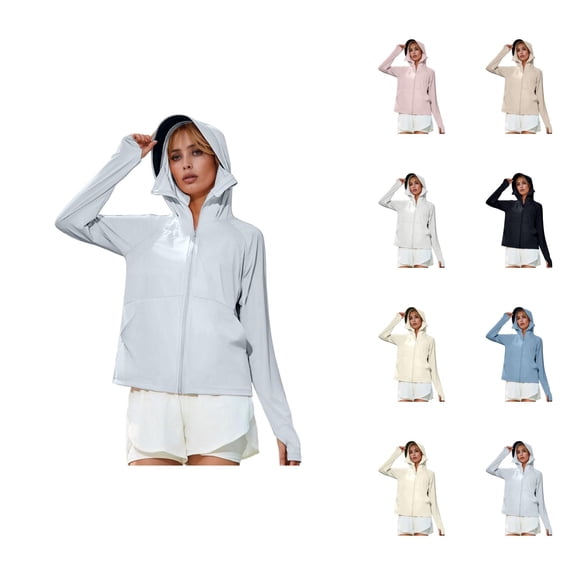 White Cardigan for Women Lightweight Summer Vacation Style Women's Cardigan Breathable Thin Coat Outdoor Sun Clothing For Women