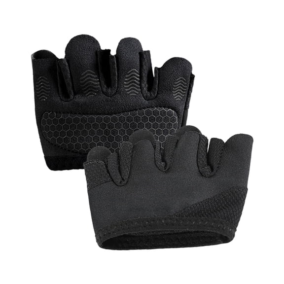 Breathable Training Gloves Short Design Full Palms Coverage Prevent Calluses Grip Pads Half Finger Gloves