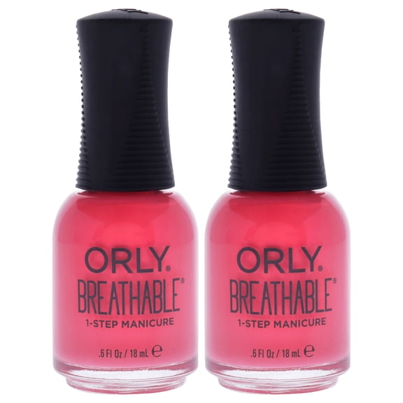 Breathable Treatment Plus Color - 20919 Nail Superfood by Orly for Women - 0.6 oz Nail Polish - Pack of 2