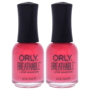 Breathable Treatment Plus Color - 20919 Nail Superfood by Orly for Women - 0.6 oz Nail Polish - Pack of 2