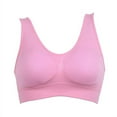 thumbnail image 1 of Breathable Underwear Outdoor Sport Yoga Bras Lovely Young Women Seamless Wireless Solid Bra Fitness Bras Tops Light Pink XXL, 1 of 7