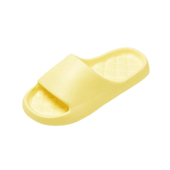 Breathable Unisex Slides For Indoor Outdoor Wear With Textured Tread Soft Eva Material Size 36 Us 5.5-6 All-Purpose Slippers Yellow