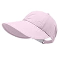 thumbnail image 1 of Breathable Visor Baseball Cap,Wide Brim Sun Hat,Outdoor Activity Headwear,Breathable Skin Friendly Fabric With Extended Brim Sunshade Design,Classic Baseball Visor Hat Summer Beach,Pink, 1 of 9