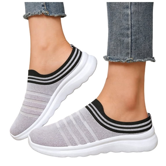 Breathable Walking Sneakers for Women Embroidery Butterfly Running ...