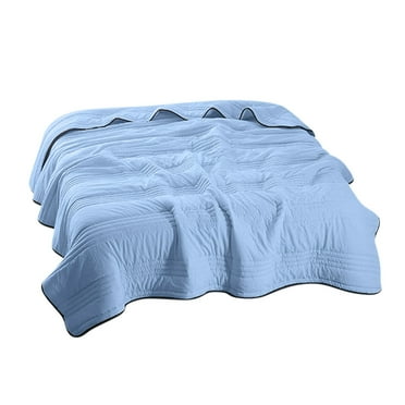 "Breathable Water Washed Summer Quilt - Lightweight Cooling Bed Cover, Machine Washable Solid Color Thin Quilt for Adults, 100x150cm"