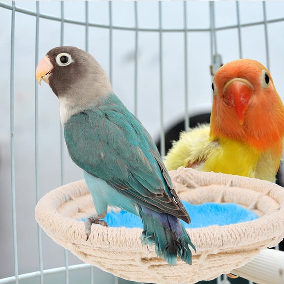 Breathable White Cotton Rope Bird Nest Hand Made for Indoor Outdoor Pet Bird Sleeping Hut