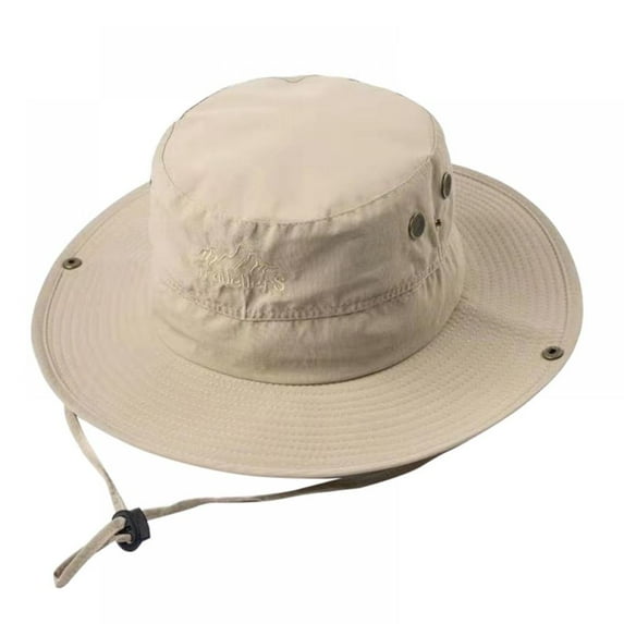 Breathable Wide Brim Boonie Hat Outdoor Waterproof UPF 50+ Sun Protection Mesh Safari Sun hat for Travel Fishing