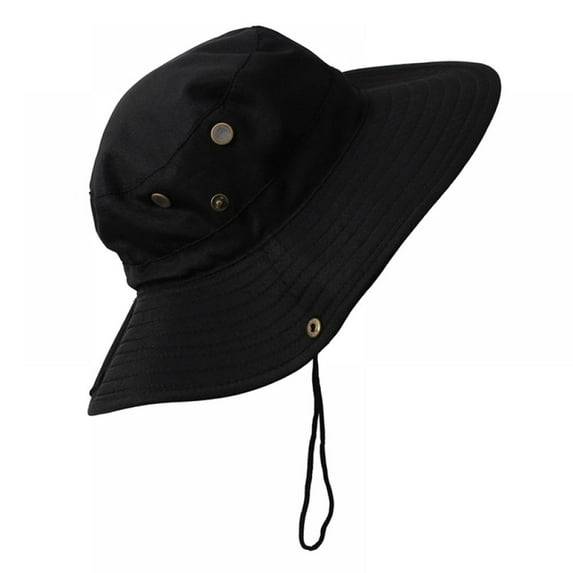 Breathable Wide Brim Boonie Hat Outdoor Waterproof UPF 50+ Sun Protection Mesh Safari Sun hat for Travel Fishing