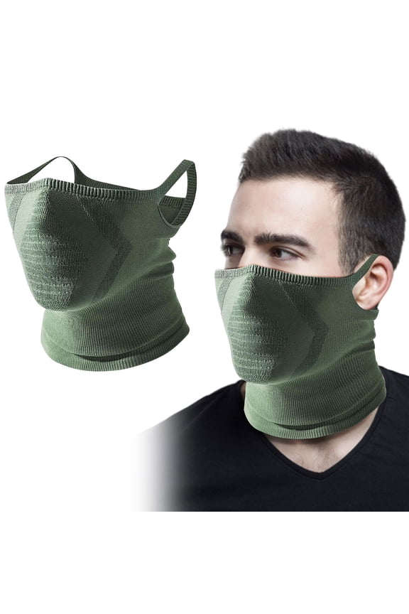 Breathable Windproof Face Mask for Motorcycle Riding - Ice Silk Sunscreen Scarf, Elastic Ear Hanging Neck Gaiter for Outdoor Sports