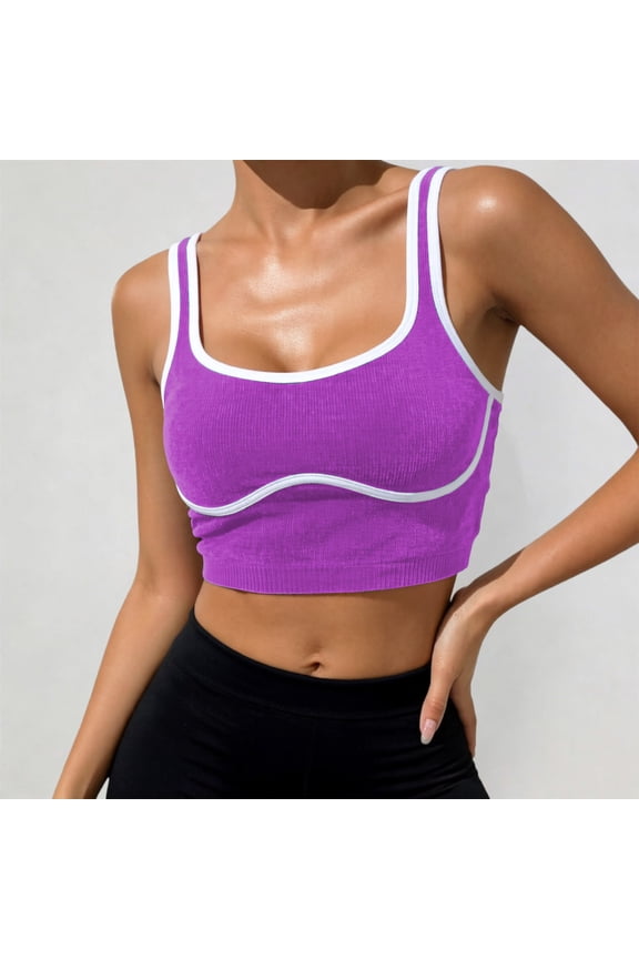 Breathable Wireless Back Design Athletic Tank Top for - Stretchy Jogging Yoga Singlet Supportive Activewear for Running Fitness Training Athletic Tops for Women Loose Tops Women