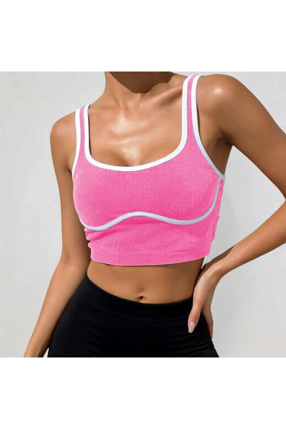Breathable Wireless Back Design Athletic Tank Top for - Stretchy Jogging Yoga Singlet Supportive Activewear for Running Fitness Training Athletic Tops for Women Loose Tops Women