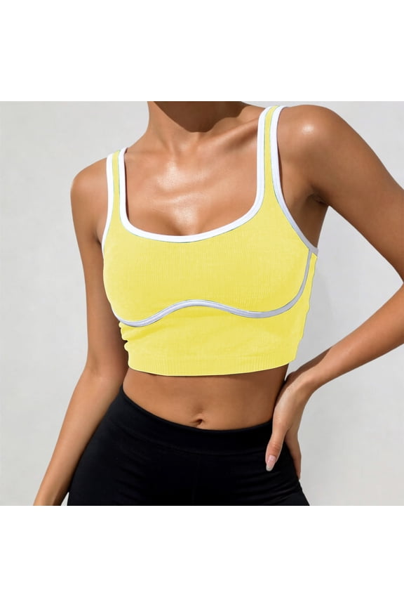Breathable Wireless Back Design Athletic Tank Top for - Stretchy Jogging Yoga Singlet Supportive Activewear for Running Fitness Training Athletic Tops for Women Loose Tops Women