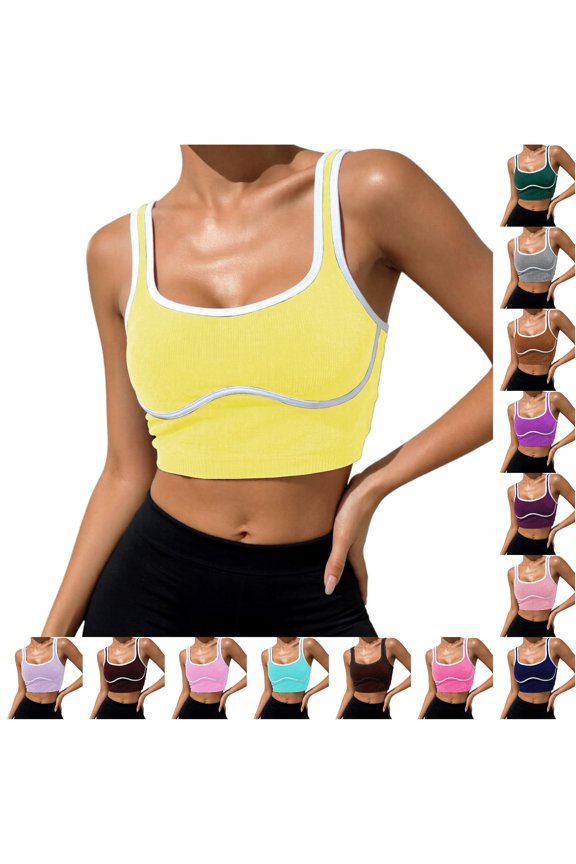 Breathable Wireless Back Design Athletic Tank Top for —Stretchy Jogging Yoga Singlet SupportiveActivewear for Running Fitness Training 2x Tunic Tops M