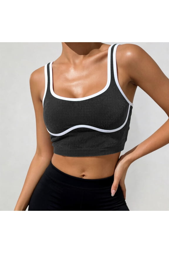 Breathable Wireless Back Design Athletic Tank Top For —Stretchy Jogging Yoga Singlet SupportiveActivewear For Running Fitness Training Top Women Base Top