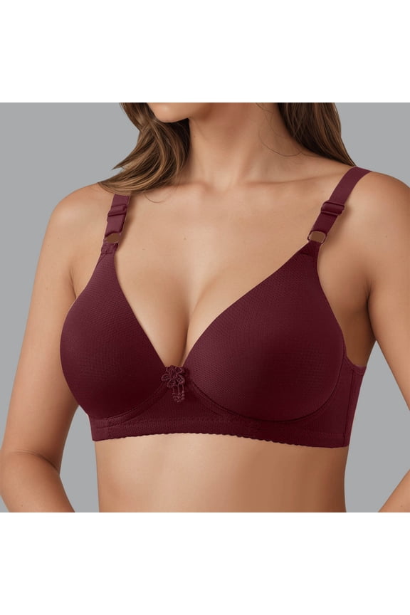 Breathable Wireless Everyday Bra for Comfortable Support Non Padded T Shirt with Side Coverage Lightweight Seamless Design for All Seasons, 40,