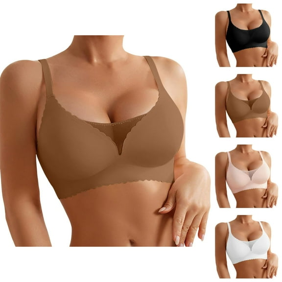 Breathable Women's Sports Bra Seamless Underwire Design With Mesh Insets For Comfort Ideal For Active And Everyday Wear Women'S Wireless Bras