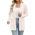 thumbnail image 1 of Breathable Womens Long Sleeve Cardigan Open Front Lightweight Cover Up For Summer Beach Office Wear, 1 of 8