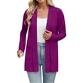 thumbnail image 1 of Breathable Womens Long Sleeve Cardigan Open Front Lightweight Cover Up For Summer Beach Office Wear, 1 of 7