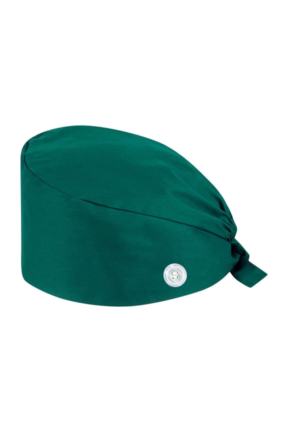 Breathable Work Cap Unisex Scrub Cap with Buttons Adjustable Ponytail Medical Hat