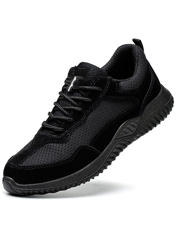 Breathable Work Shoes Steel Toe Shoes Non-Slip Kevlar Midsoles Anti Puncture Safe and Comfortable, Suitable for Men and Women in all Seasons
