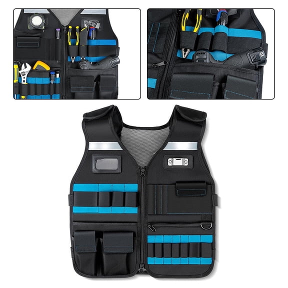 Breathable Work Vest for Electricians: Reflective Vest Construction Safety