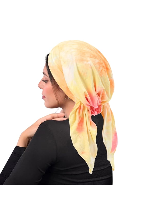 Breathable Wrap Chemo Cap Hair Cover Cultural Print Hat Unique Two Tail For Everyday Use