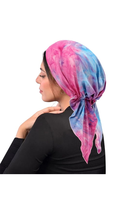 Breathable Wrap Chemo Cap Hair Cover Cultural Print Hat Unique Two Tail For Everyday Use