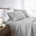 thumbnail image 1 of Ultra Soft & Stretchy Jersey Cotton Bed Sheets Set Wrinkle Free & Breathable King Light Gray Bedding by Comfort Canopy, 1 of 9