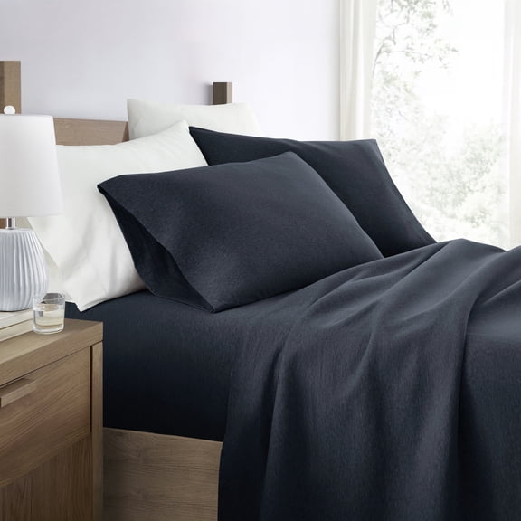 Ultra Soft & Stretchy Jersey Cotton Bed Sheets Set Wrinkle Free & Breathable Twin XL Navy Bedding by Comfort Canopy